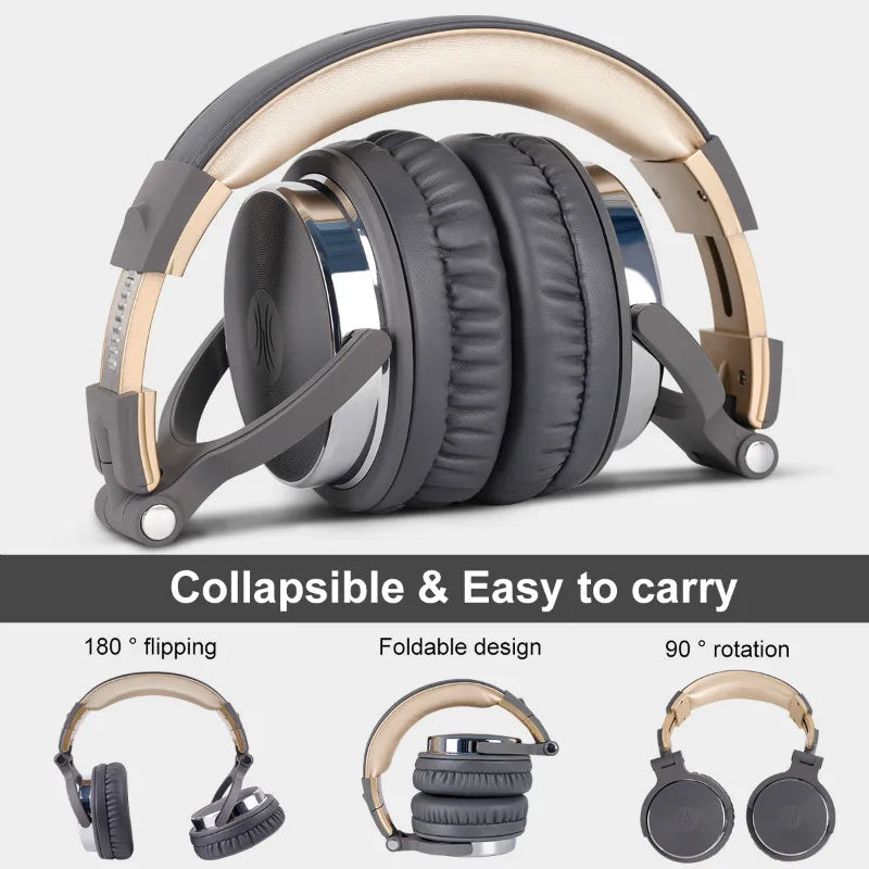 Casque DJ professionnel filaire Oneodio avec microphone supra-auriculaire HiFi pour téléphone et PC