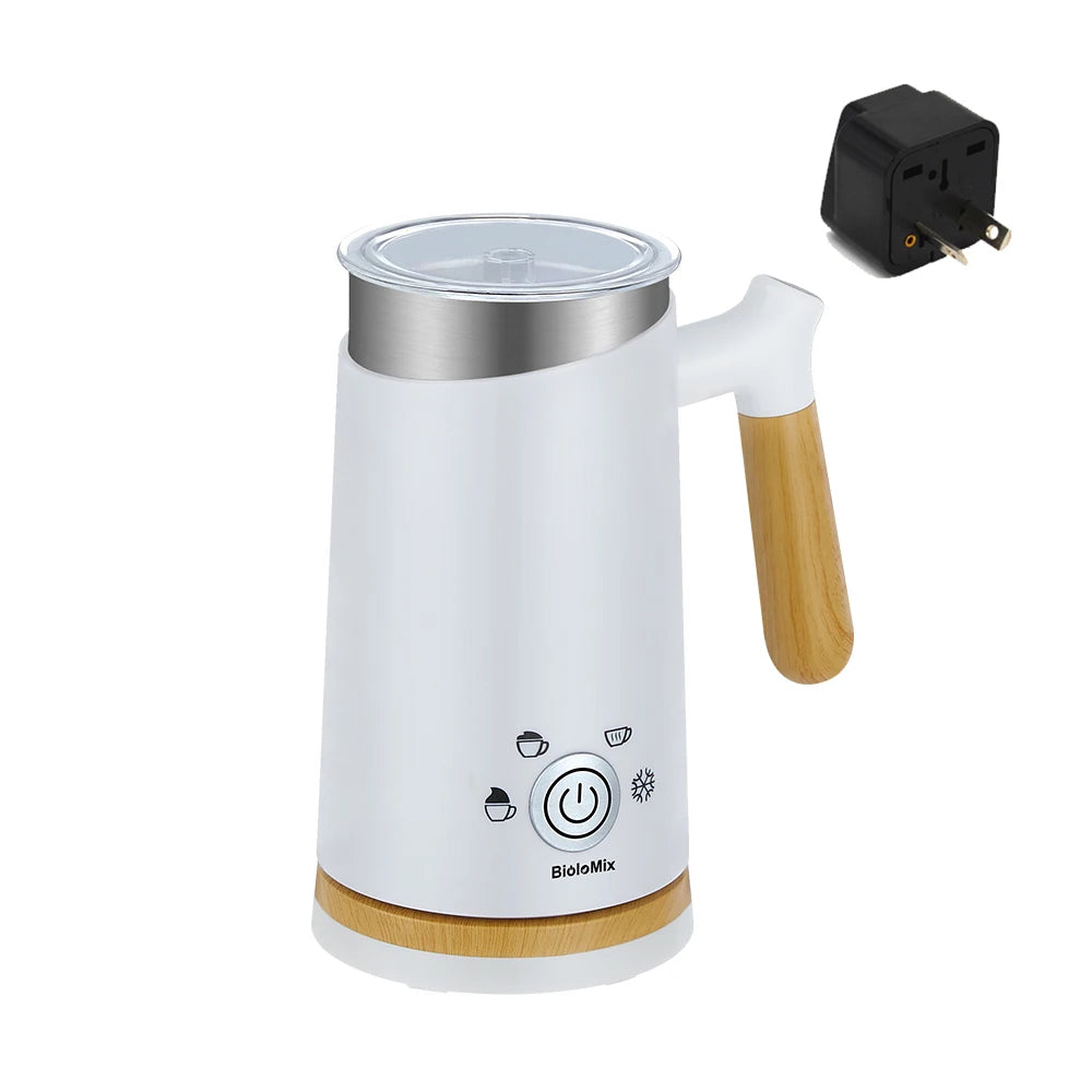 BioloMix NEW Automatic Hot and Cold Milk Frother Warmer for Latte, Foam Maker for Coffee, Hot Chocolates, Cappuccino