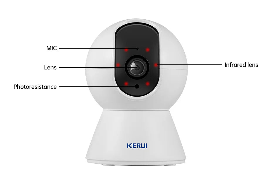 KERUI 5MP 8MP 4K UHD Tuya Smart Mini WiFi IP Camera Indoor Wireless Security Home CCTV Surveillance Camera With Auto Tracking