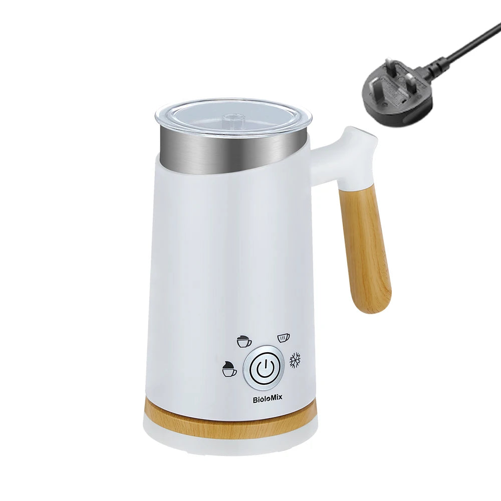 BioloMix NEW Automatic Hot and Cold Milk Frother Warmer for Latte, Foam Maker for Coffee, Hot Chocolates, Cappuccino