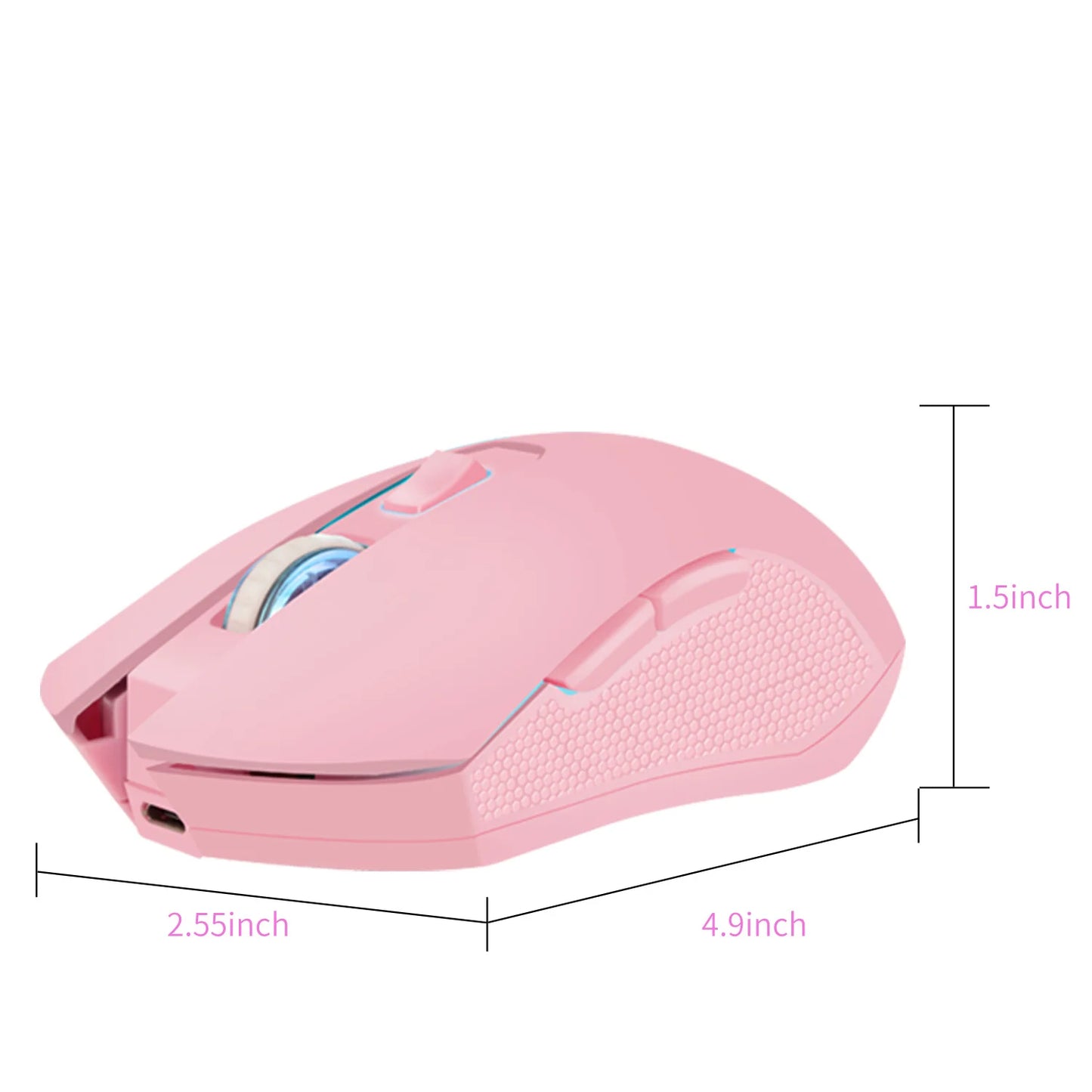 Sailor Moon 2400 DPI Wireless Mouse Rechargeable 7 Colors Backlit Gaming Mause Ergonomic Silent Matte Mice for Laptop Gamer Girl