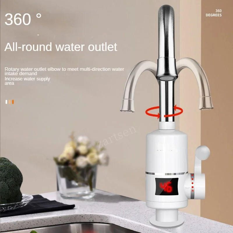 Electric Kitchen Water Heater Tap Instant Hot Water Faucet Heater Cold Heating Faucet Tankless Instantaneous Water Heater