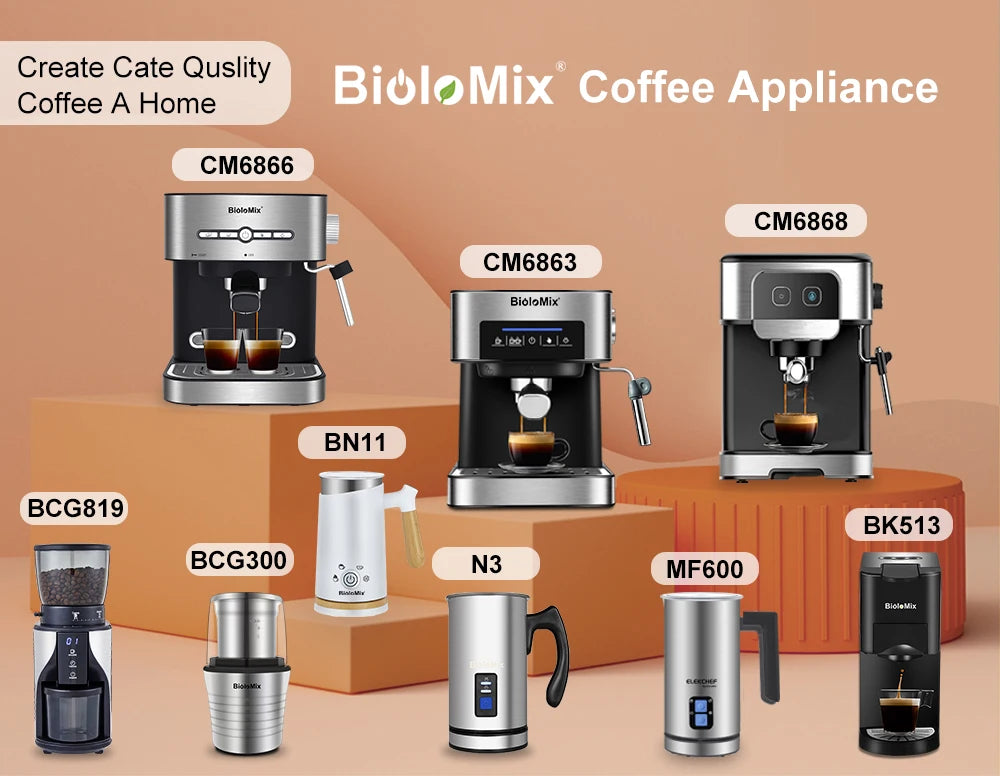 BioloMix NEW Automatic Hot and Cold Milk Frother Warmer for Latte, Foam Maker for Coffee, Hot Chocolates, Cappuccino