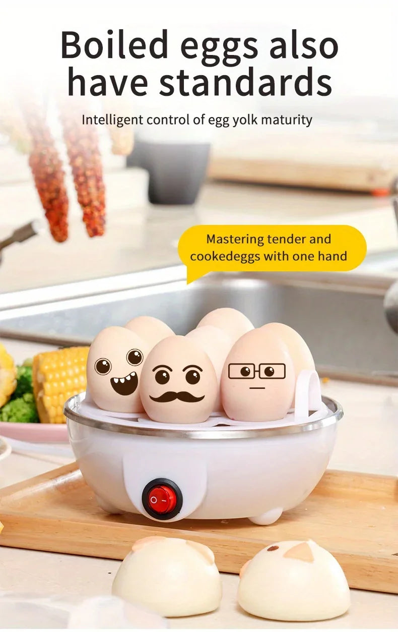 Egg Cooker Automatic Power Off Home Small 1-person Multi-Functional Steamed Egg Custard Boiled Egg Machine Breakfast Artifact