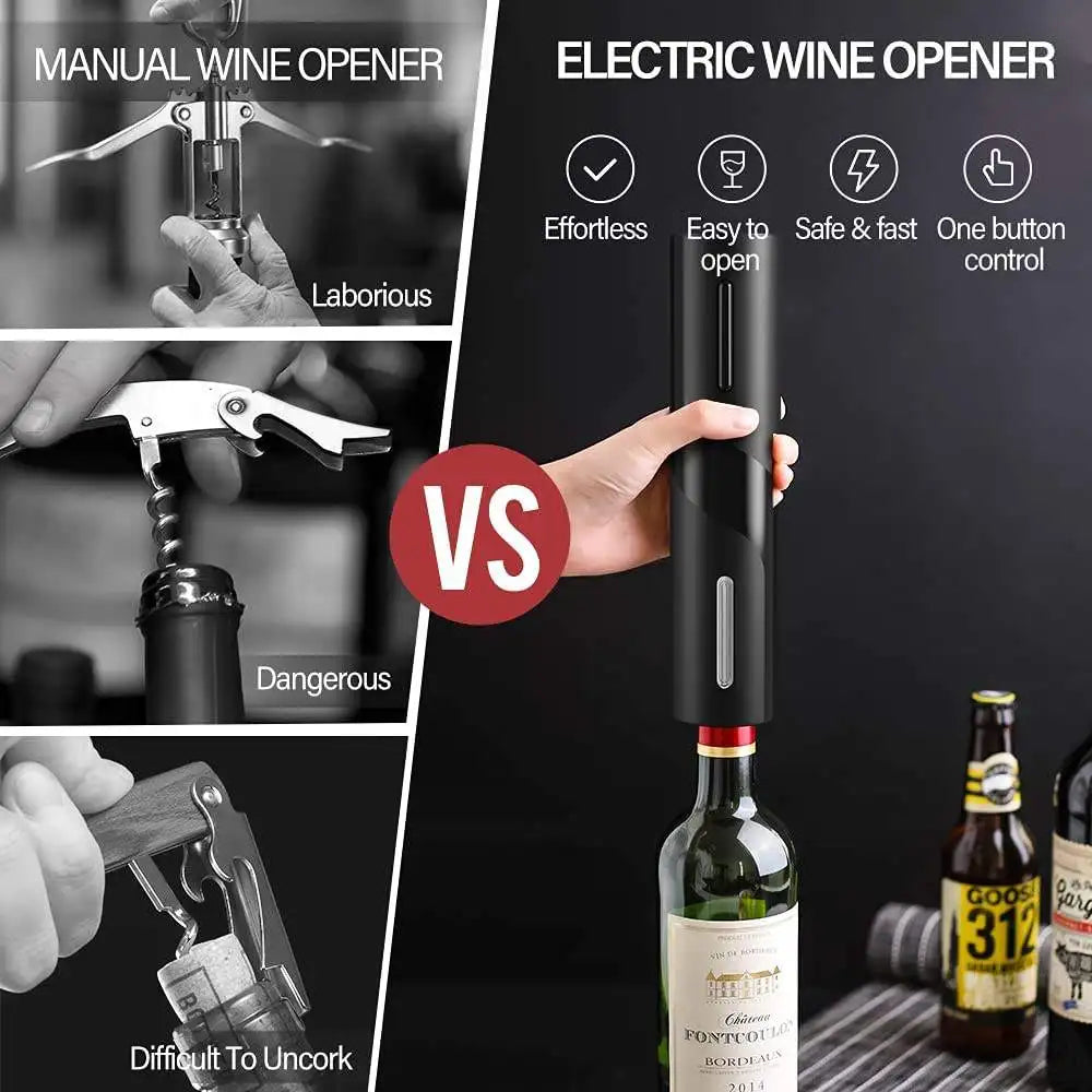 Electric Red Wine Openers Automatic Corkscrew Wine Openers for Red Wine Foil Cutter Kitchen Accessories Gadgets Bottle Opener