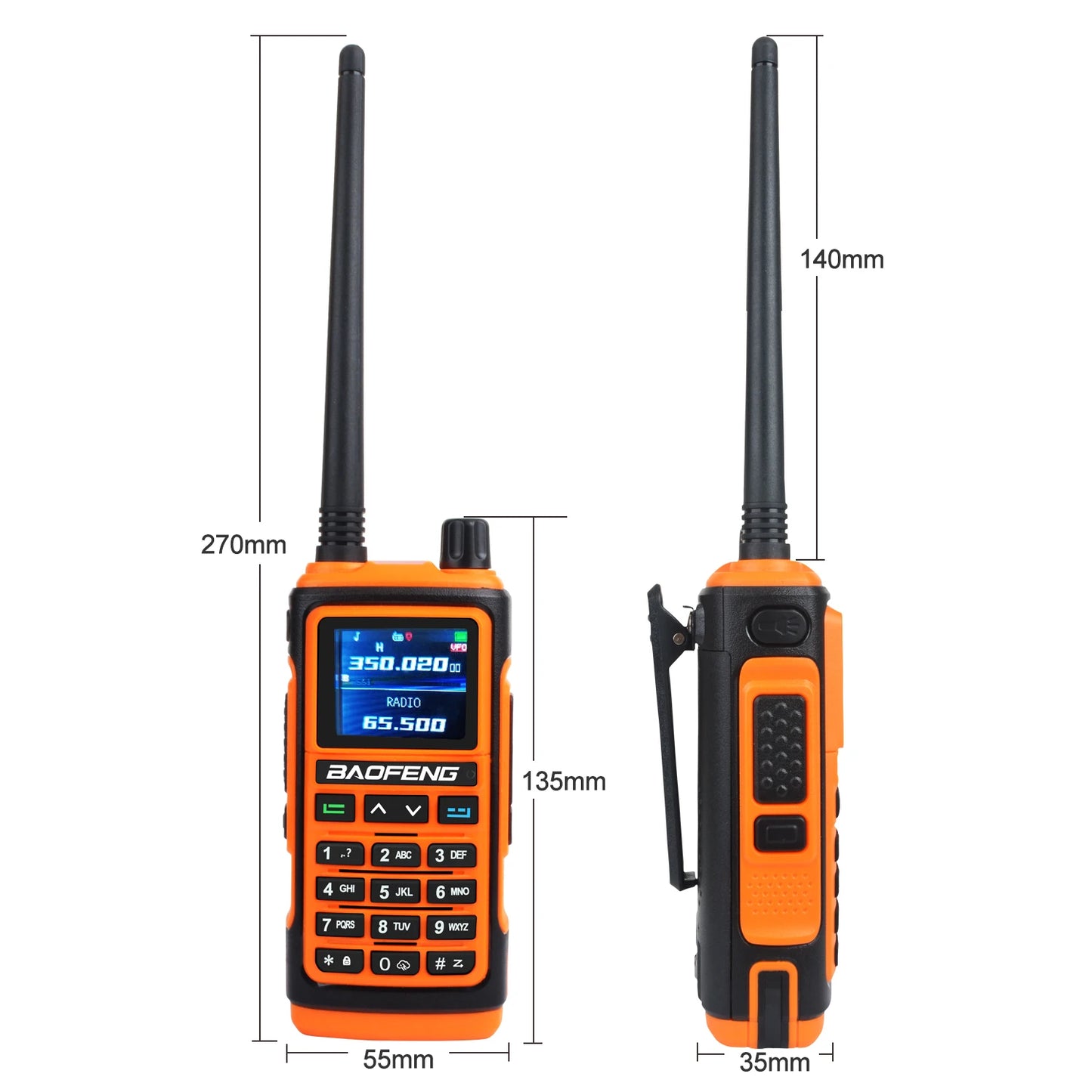 Baofeng UV-17Pro GPS Talkie Walkie 108-136MHz Air Band VHF UHF 200-260MHz 350-355MHz Radio FM Six Bandes Fréquence Copie Étanche