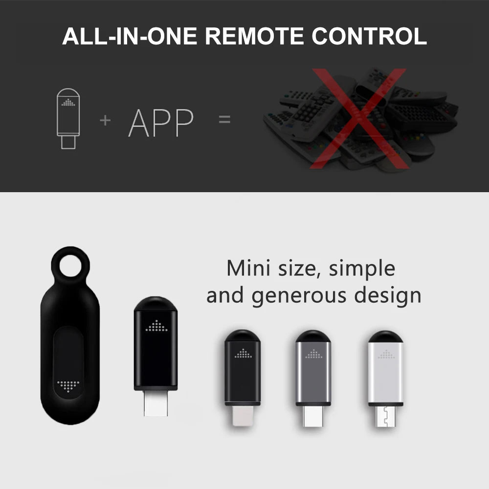 Smartphone Remote Control IR Blasters Type C USB for lightin Universal Smart Infrared App Control Adapter for TV Air Conditioner