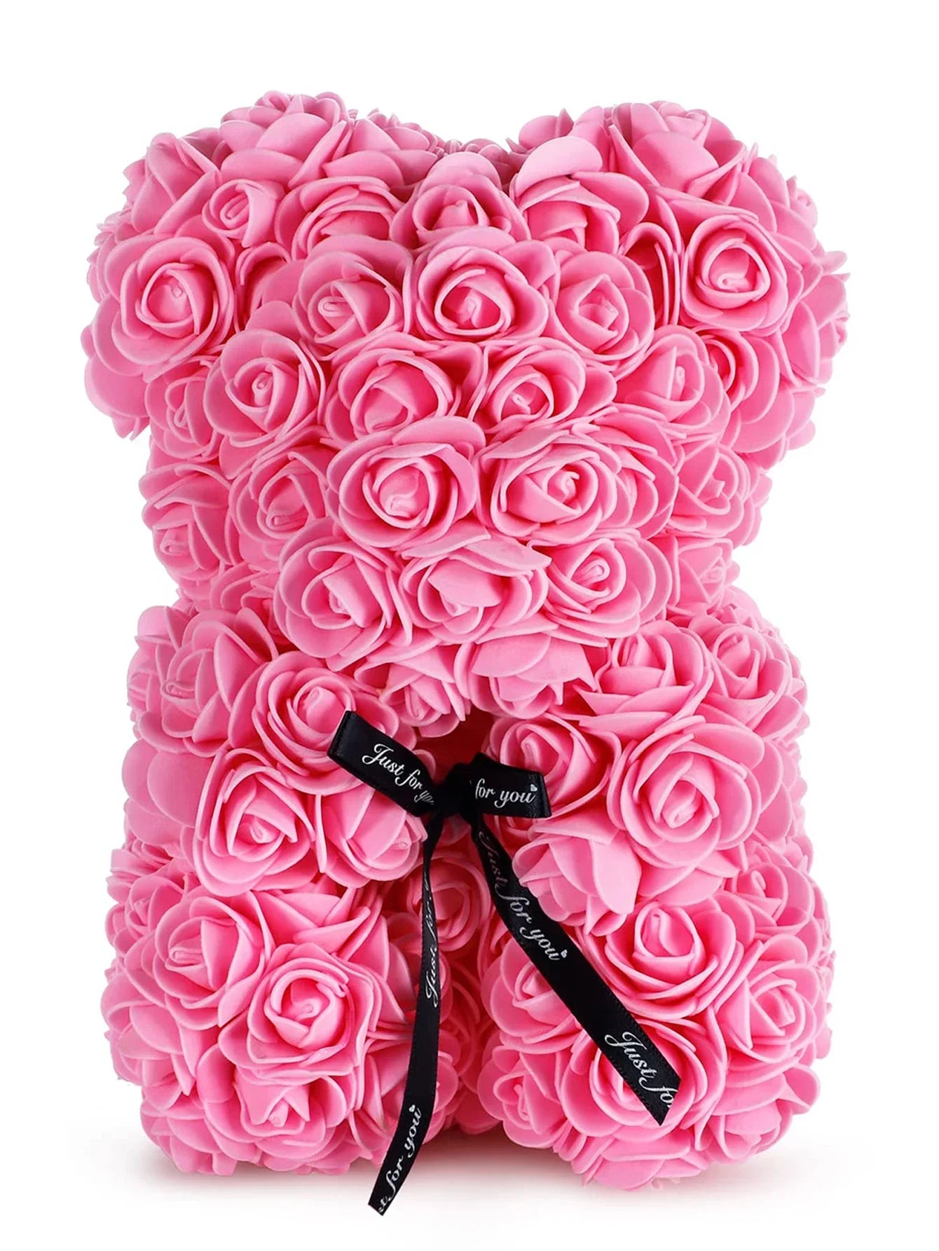 1pc Fleur Artificielle Rose Éternelle Ours en Peluche pour Maman Fête des Mères Anniversaire Saint Valentin Anniversaire Cadeaux et Décorations