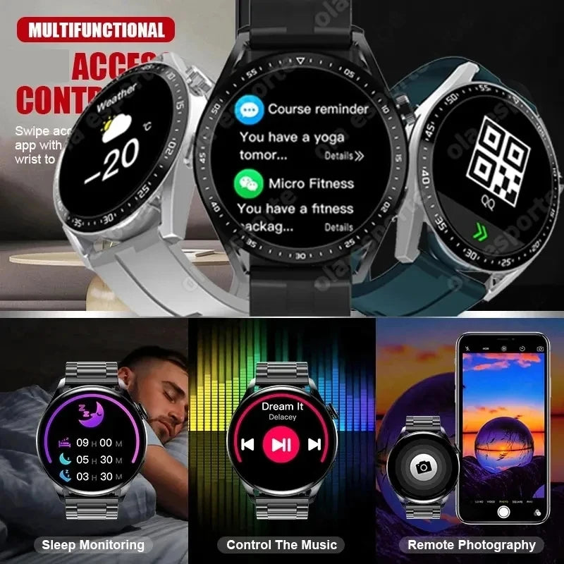 2024 New GT3 Pro Smart Watch Men Women AMOLED 420*420 HD Screen Heart Rate Bluetooth Calls Waterproof SmartWatch For Android IOS