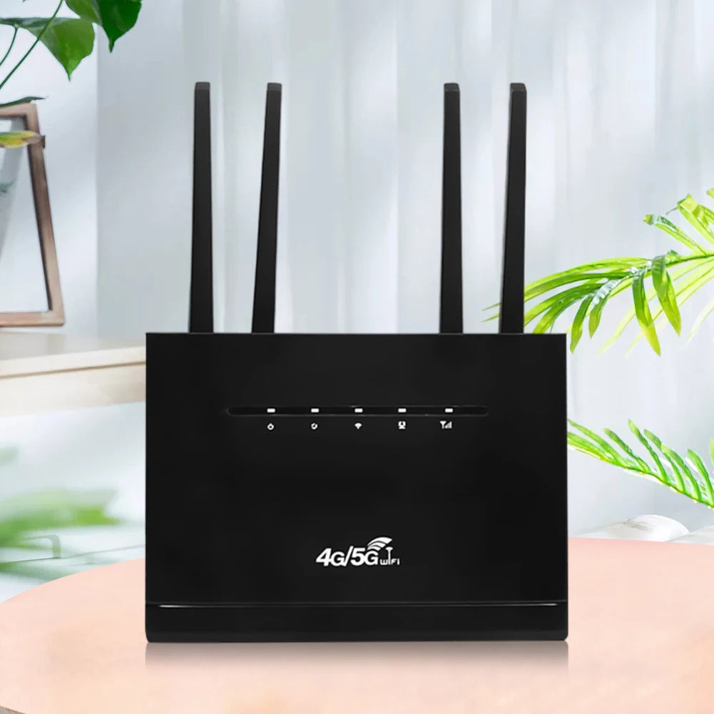 Routeur sans fil 4G CPE Modem 300 Mbp Routeur WIFI 4G LTE 4 antennes externes RJ45 WAN LAN avec emplacement pour carte SIM pour la maison/le bureau