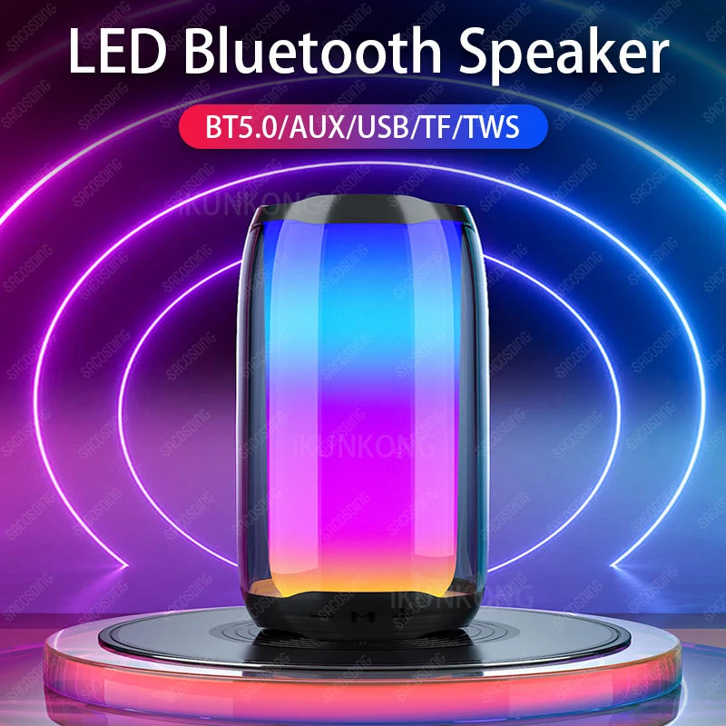 2024 Bluetooth Speaker Mini Wireless Loudspeaker LED TF Card USB Subwoofer Portable MP3 Music Sound Column for PC Mobile Phone