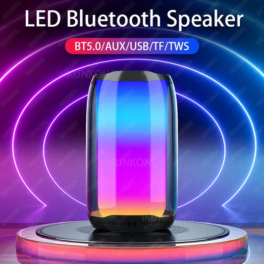 2024 Bluetooth Speaker Mini Wireless Loudspeaker LED TF Card USB Subwoofer Portable MP3 Music Sound Column for PC Mobile Phone