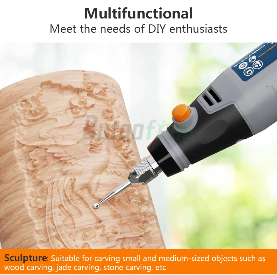 35W USB Cordless Rotary Tool Dremel DIY Mini Drill Engraving Pen Electric 3 Speed Mini Wireless Drill Set 8500r-21000r/min