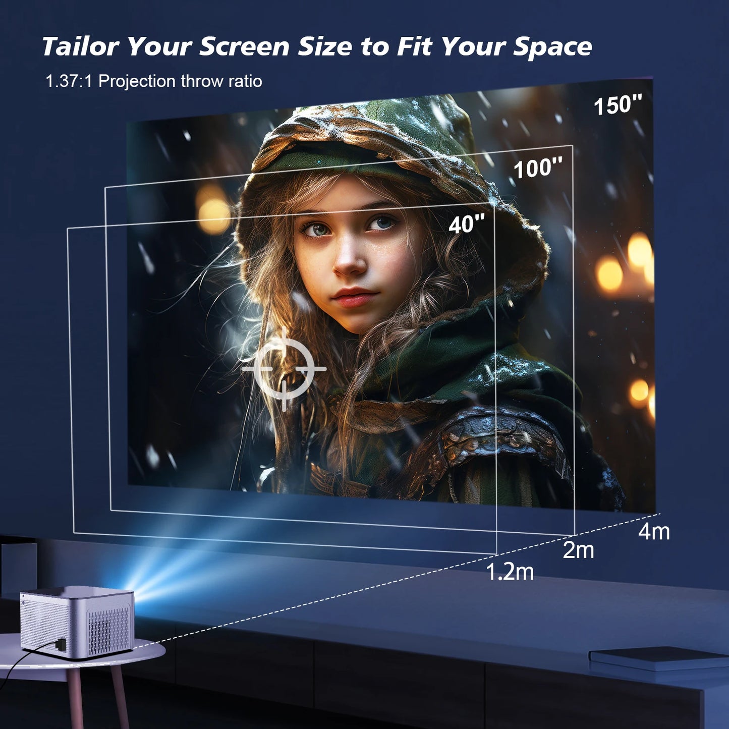 Magcubic 580ANSI Projector Android 11 4K 1080P Wi-Fi 6 Voice Control All winner H713 Electronic Focus BT5.0 Home Cinema HY350 Pro