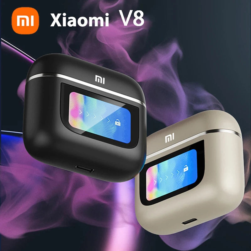 Xiaomi TWS V8 ANC+ENC Earphone True Wireless Bluetooth Noise Cancelling Headphone In Ear Touch Screen Headset With Mic Earbuds