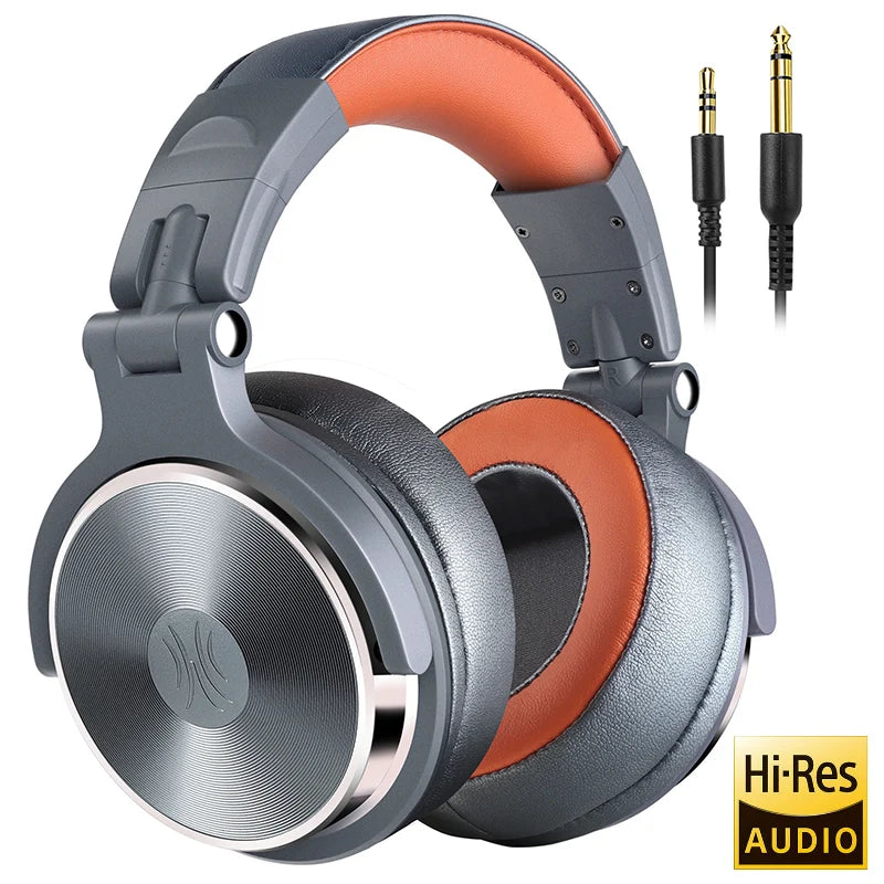 Casque DJ professionnel filaire Oneodio avec microphone supra-auriculaire HiFi pour téléphone et PC