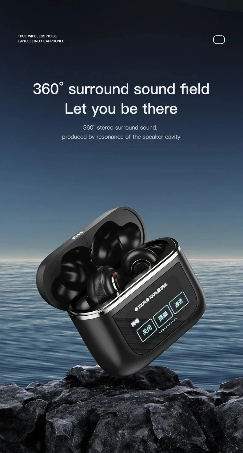 Xiaomi TWS V8 ANC+ENC Earphone True Wireless Bluetooth Noise Cancelling Headphone In Ear Touch Screen Headset With Mic Earbuds