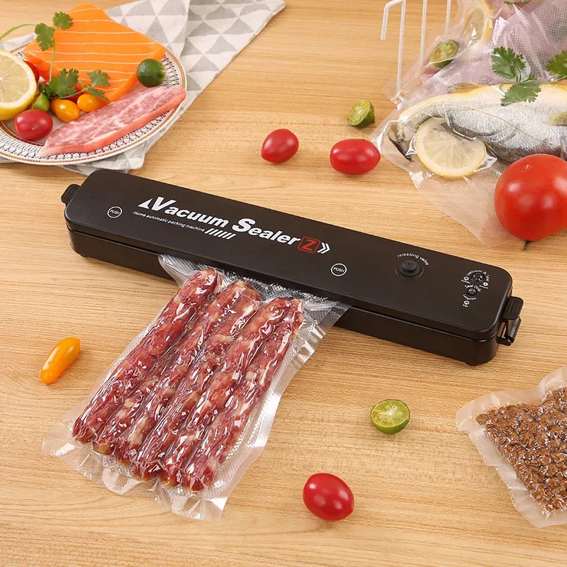 HAOYUNMA Machine d'emballage sous vide pour aliments ménagers Machine de scellage sous vide automatique Petite machine de scellage sous vide en plastique