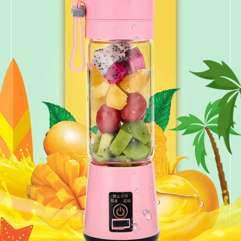 380ml  Portable Electric Fruit Juicer Home USB Rechargeable Smoothie Maker Blenders Machine Sports Bottle JuicingCup