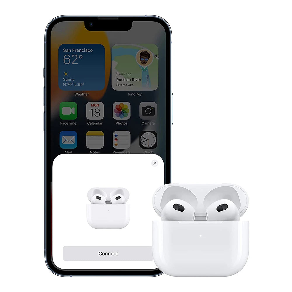 Apple AirPods 3 Adaptive EQ H2 Écouteurs sans fil Bluetooth Puce Audio spatial avec suivi dynamique de la tête