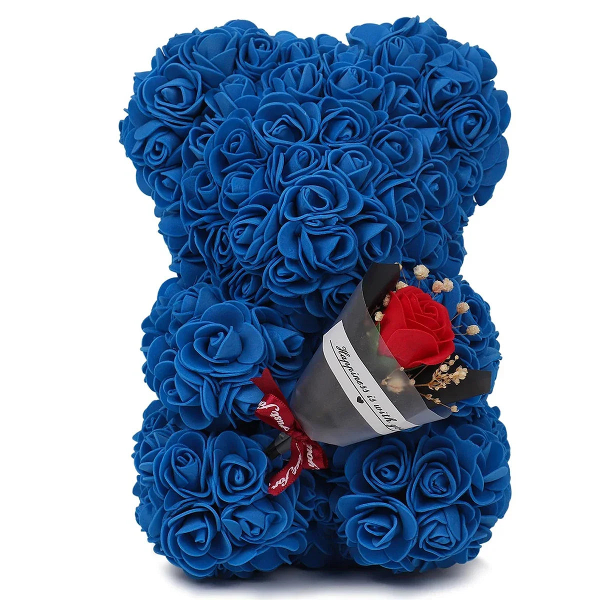 1pc Fleur Artificielle Rose Éternelle Ours en Peluche pour Maman Fête des Mères Anniversaire Saint Valentin Anniversaire Cadeaux et Décorations