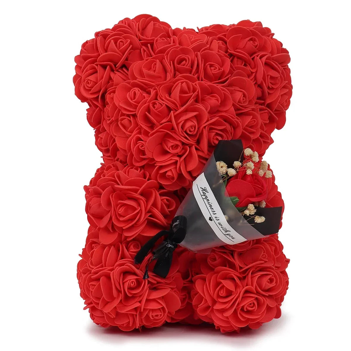 1pc Fleur Artificielle Rose Éternelle Ours en Peluche pour Maman Fête des Mères Anniversaire Saint Valentin Anniversaire Cadeaux et Décorations