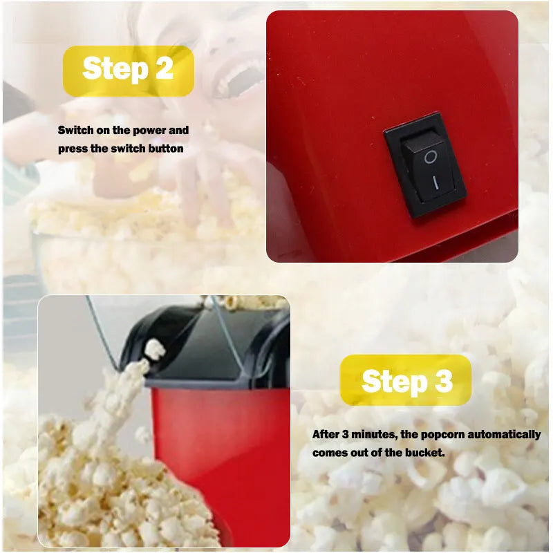 220V Popcorn Makers Mini Popcorn Machine Electric Household Appliance Machine Fully Automatic Popcorn Machine For Home Kitchen