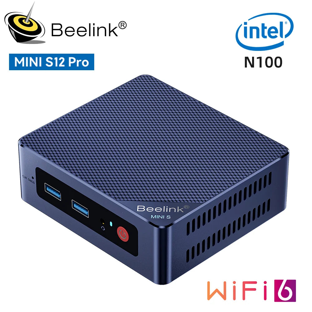 Beelink Mini S12 Pro Mini PC Win11 Intel N100 16GB 500GB Mini S N5095 8G 128G Mini Computer Gaming VS GK Mini  J4125 T8 Pro