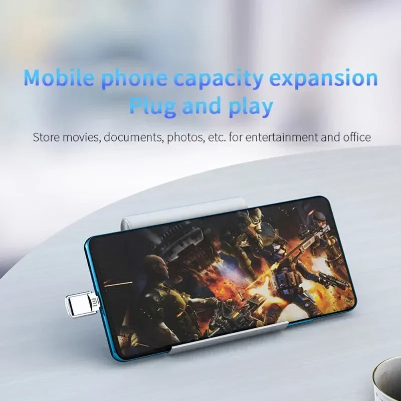 XIAOMI 2TB Metal U Disk 2 IN 1 OTG 1024GB 64GB Flash Drive USB 3.1 512gb 1TB Pen Drives Memory Stick Type C Adapter Gifts New