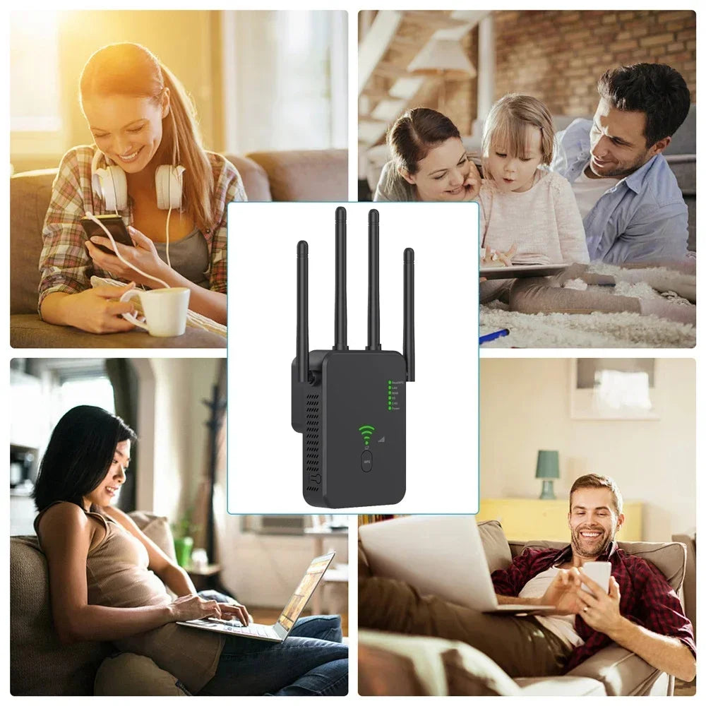 1200Mbps Wireless WiFi Repeater Wifi Signal Booster Dual-Band 2.4G 5G WiFi Extender 802.11ac Gigabit  Amplifier WPS Router