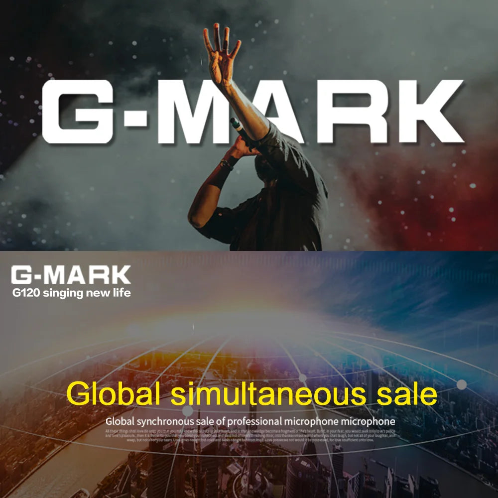 Wireless Microphone G-MARK G210V Professional 2 Channels Handheld Karaoke Mic For Party Meeting Church Show Home