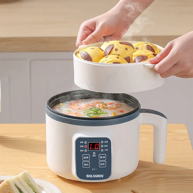 Mini Electric Rice Cooker Single Double Layer Intelligent Automatic Home Kitchen Cooker 1-2 People MultiCooker Steamed Rice Pot