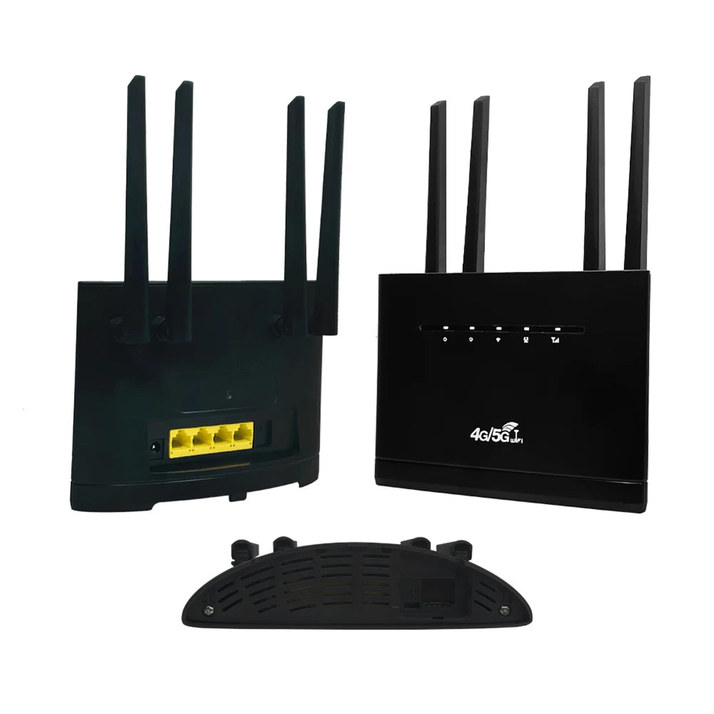 Routeur sans fil 4G CPE Modem 300 Mbp Routeur WIFI 4G LTE 4 antennes externes RJ45 WAN LAN avec emplacement pour carte SIM pour la maison/le bureau