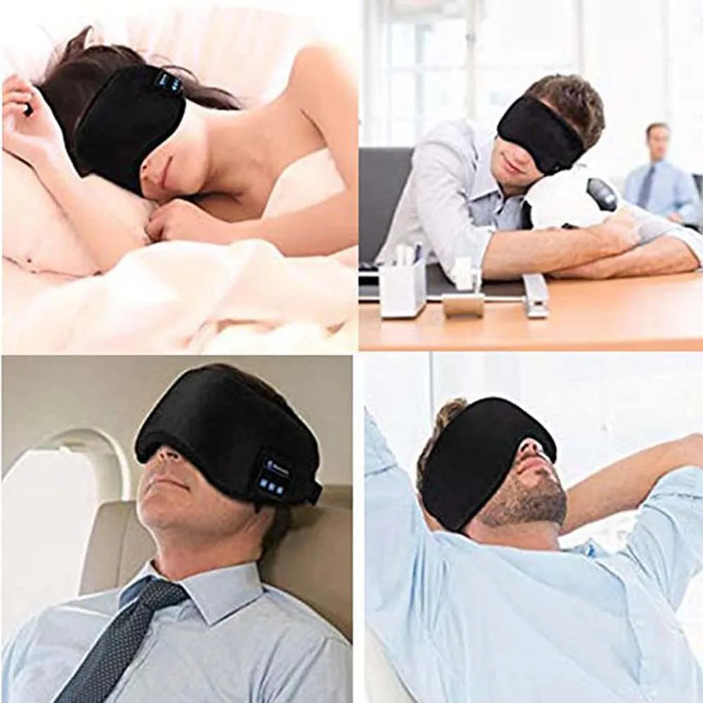 Masque de sommeil pour les yeux Casque de sommeil sans fil Masque de musique Écouteurs compatibles Bluetooth 5.0