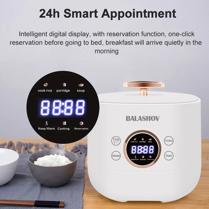 Smart Rice Cookers 1-3 People Home Soup Multifunctional Integrated High Capacity Electric Cooker Multicooker Rice Cooker 2L