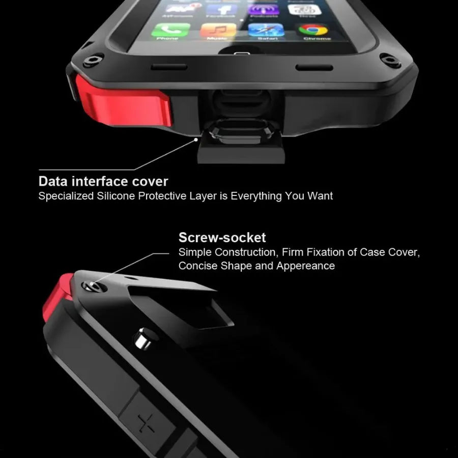 Heavy Tank Doom Hard Metal Phone Case Shockproof Armor Cover Gorilla Glass For iPhone 16 15 14 13 12 11 Pro Max XR XS 8 7 Plus