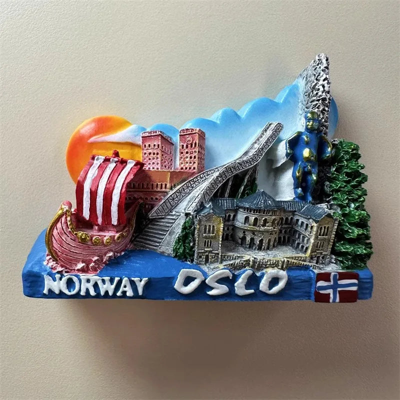 Norway Travelling Fridge Magnets Tourist Souvenirs Photo Wall Magnetic Stickers Home Decoration Wedding Birthday Gifts