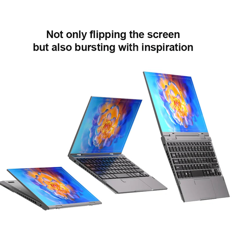 New 10.95 inch 360° Flip OLED Touch Screen Laptop Windows 11 Intel N95 16GB DDR5 RAM 2TB SSD ROM Aluminum alloy body