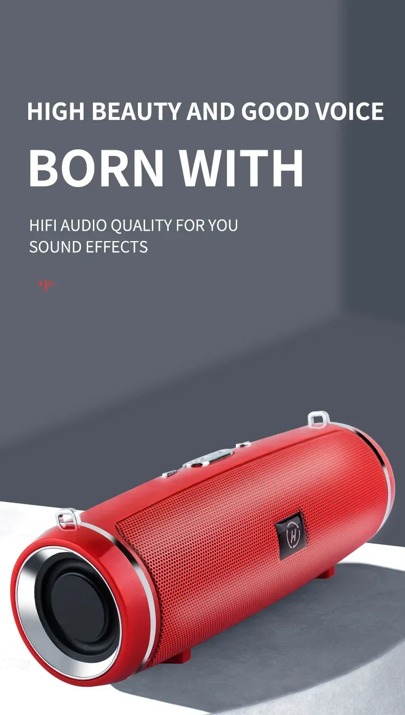 Portable Bluetooth Speakers Mini Wireless High Fidelity Surround Sound Subwoofer Outdoor Waterproof Camping Party Loudspeaker