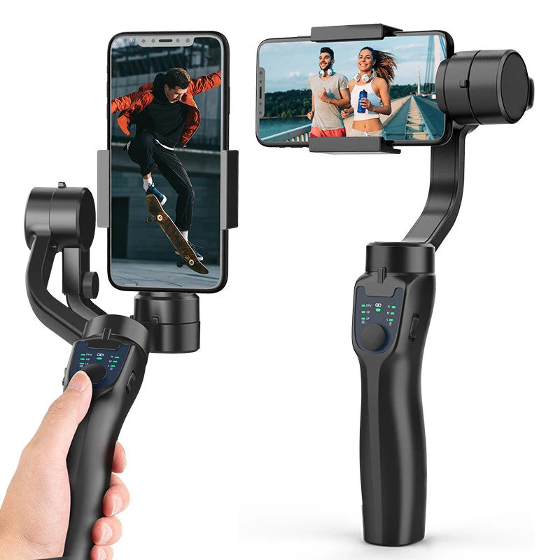 Support de téléphone à cardan 3 axes portatif F8 Stabilisateur d'enregistrement vidéo anti-secousse pour téléphone portable Xiaomi iPhone Smartphone