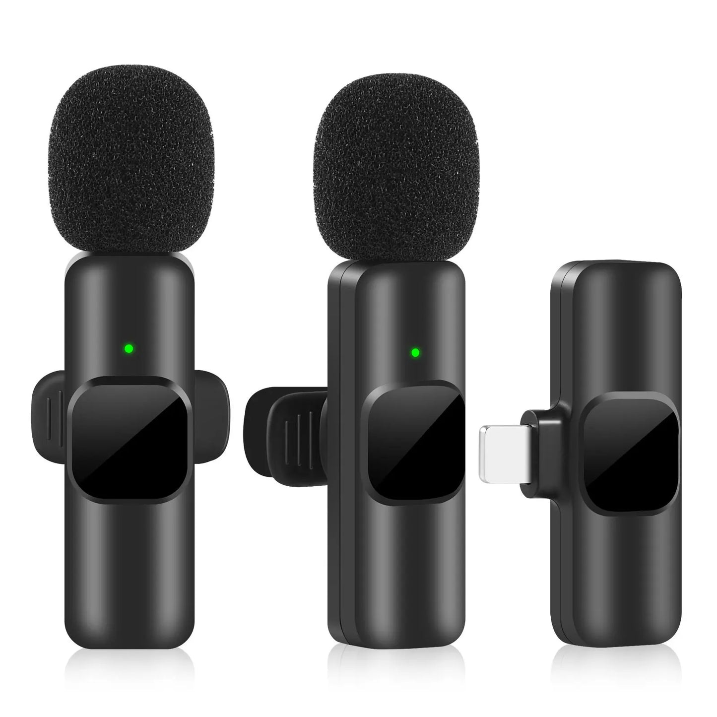 Nouveau microphone cravate sans fil, mini micro d'enregistrement audio vidéo portable pour iPhone Android, diffusion en direct, jeu, téléphone