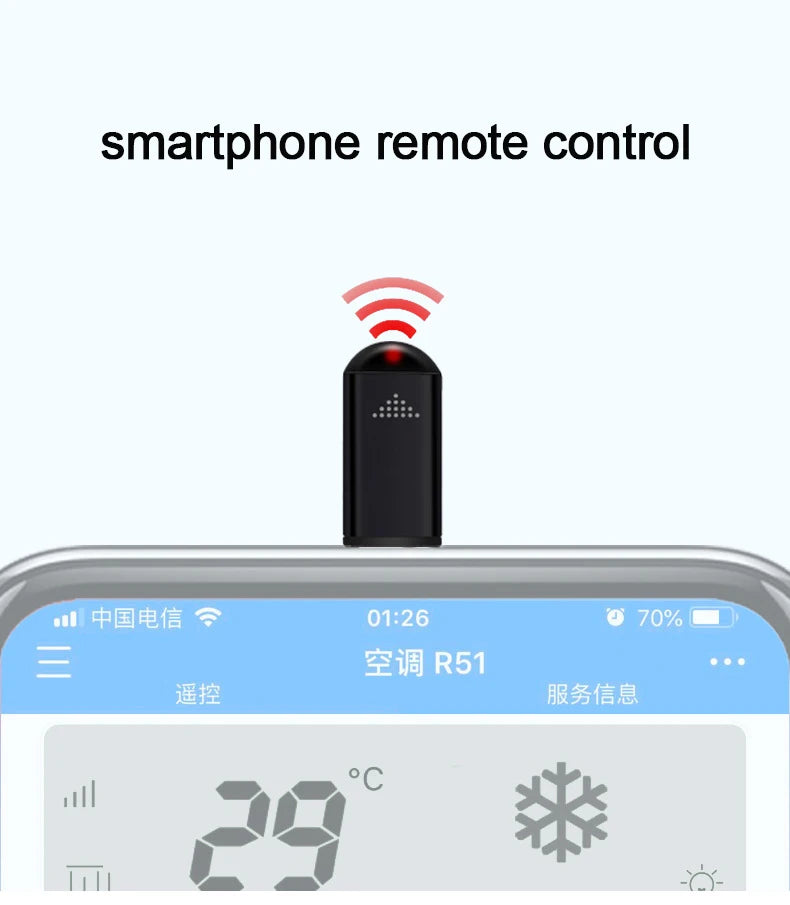 Smartphone Remote Control IR Blasters Type C USB for lightin Universal Smart Infrared App Control Adapter for TV Air Conditioner