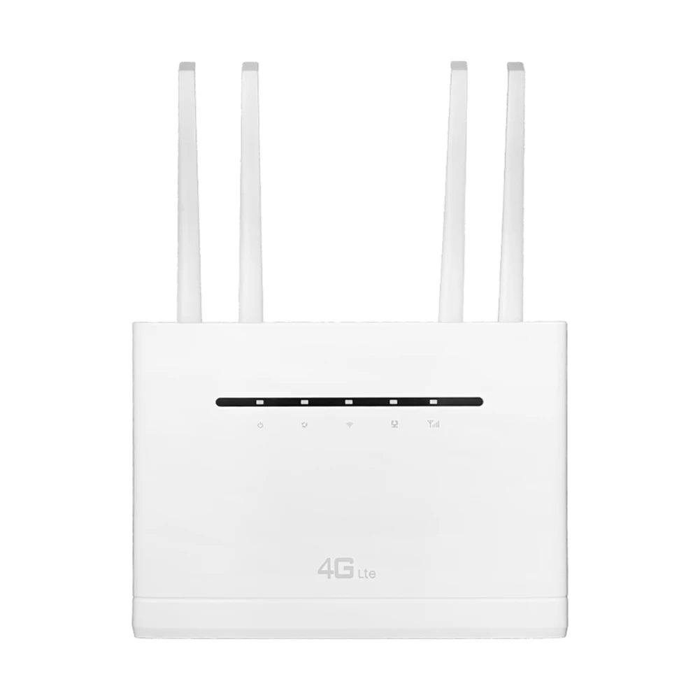 Routeur sans fil 4G CPE Modem 300 Mbp Routeur WIFI 4G LTE 4 antennes externes RJ45 WAN LAN avec emplacement pour carte SIM pour la maison/le bureau