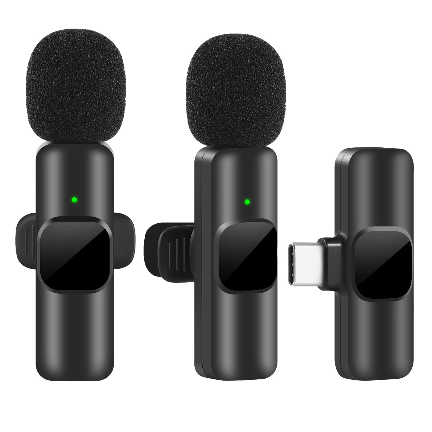 Nouveau microphone cravate sans fil, mini micro d'enregistrement audio vidéo portable pour iPhone Android, diffusion en direct, jeu, téléphone