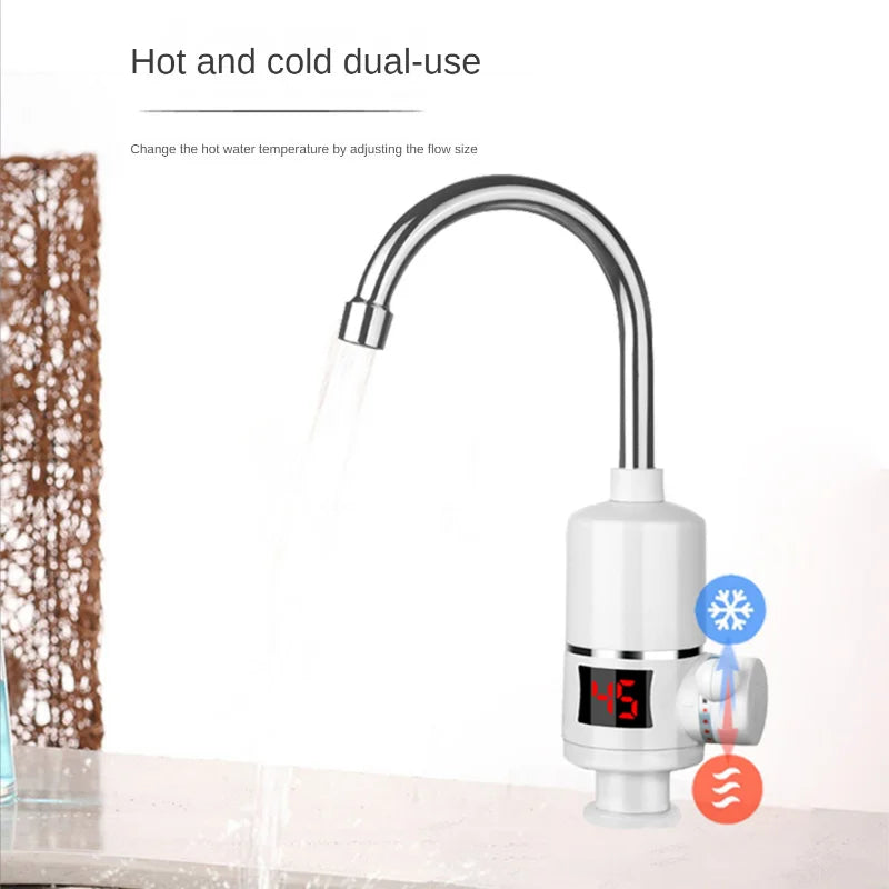 Electric Kitchen Water Heater Tap Instant Hot Water Faucet Heater Cold Heating Faucet Tankless Instantaneous Water Heater