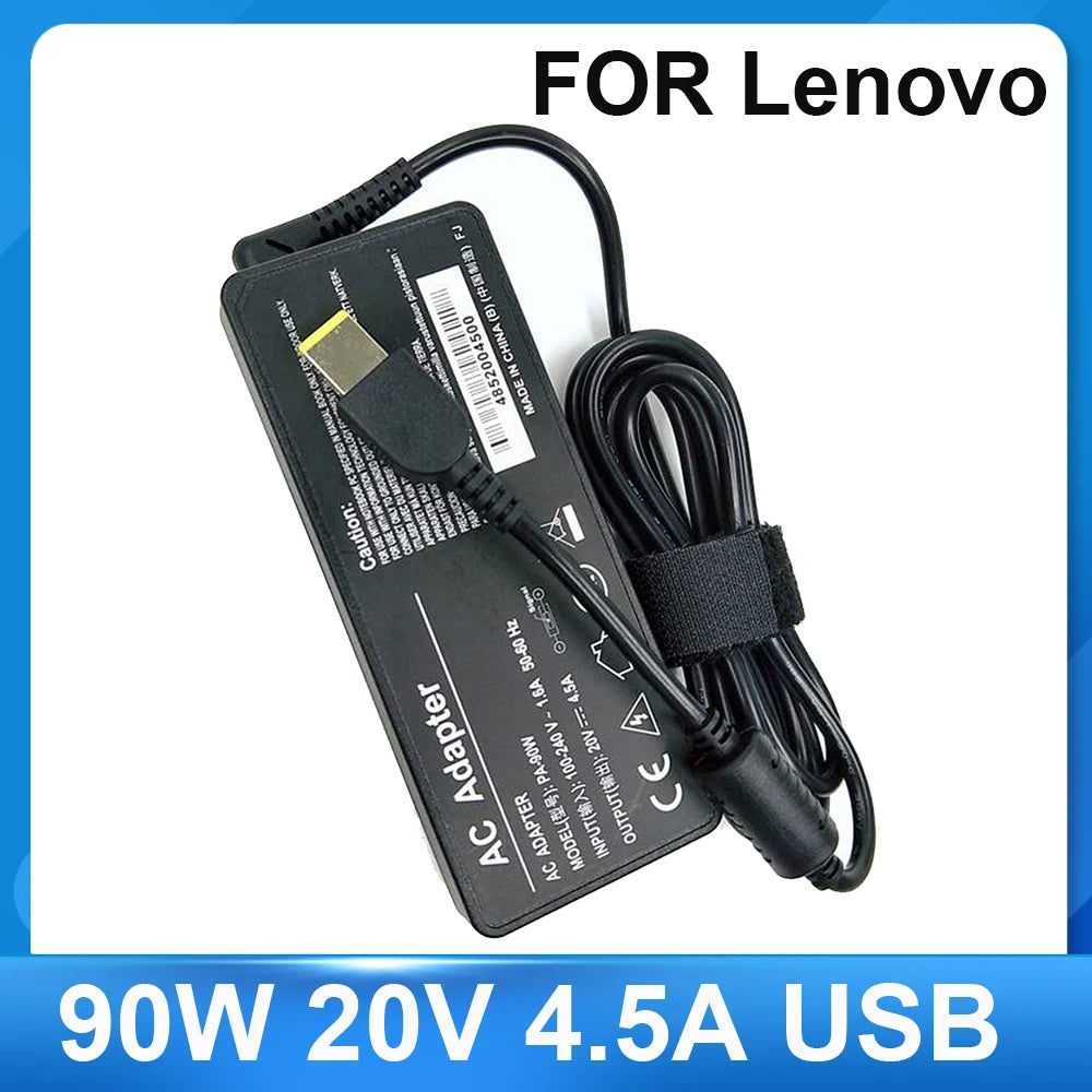 AC Adapter 90W 20V 4.5A USB Pin OT-APB03 Laptop Charger For Lenovo ThinkPad X1 Ultrabook B40 G50 M4400 M4450 Z50 Z505 Essential