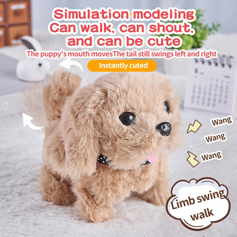 Electric puppy that walks and barks, infant and toddler toys, baby export gifts, educational toys for children aged 4-6 years