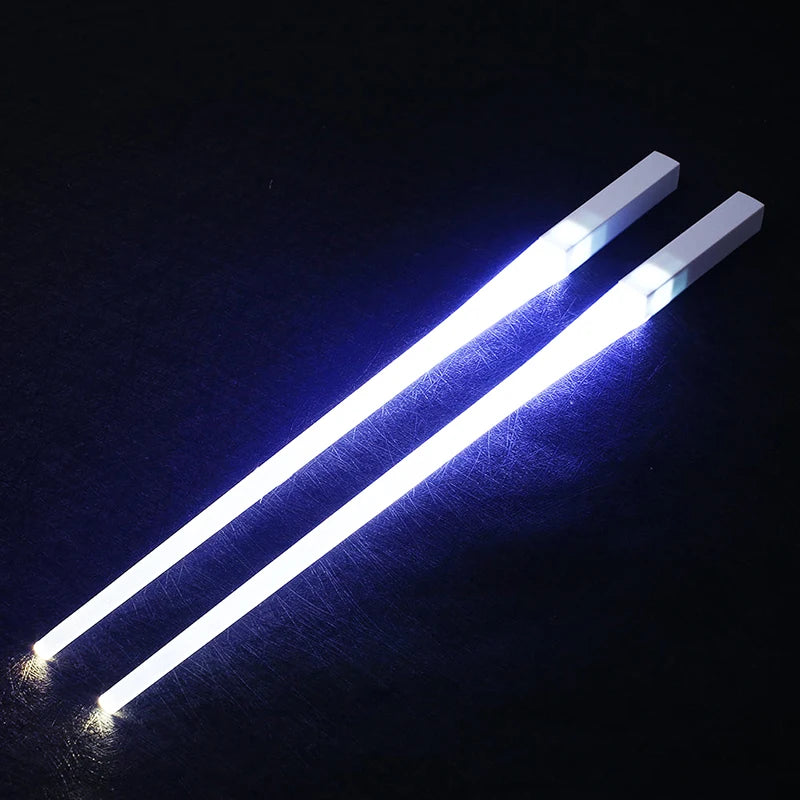 1 paire de baguettes lumineuses à LED pour dîner, fête, vaisselle multicolore, accessoires de cuisine, bâton à LED, ustensiles de cuisine, idée produit