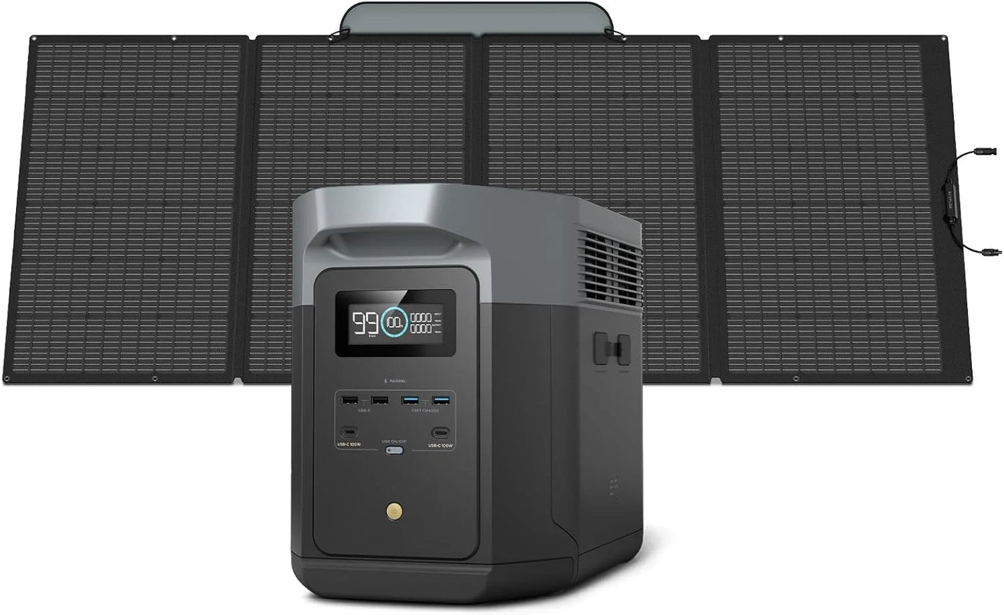 ECOFLOW Portable Power Station DELTA 2 Max, 2400W LFP Solar Generator, Full Charge in 1 Hr, 2048Wh Solar Powered Generator