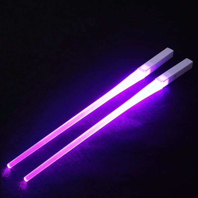 1 paire de baguettes lumineuses à LED pour dîner, fête, vaisselle multicolore, accessoires de cuisine, bâton à LED, ustensiles de cuisine, idée produit